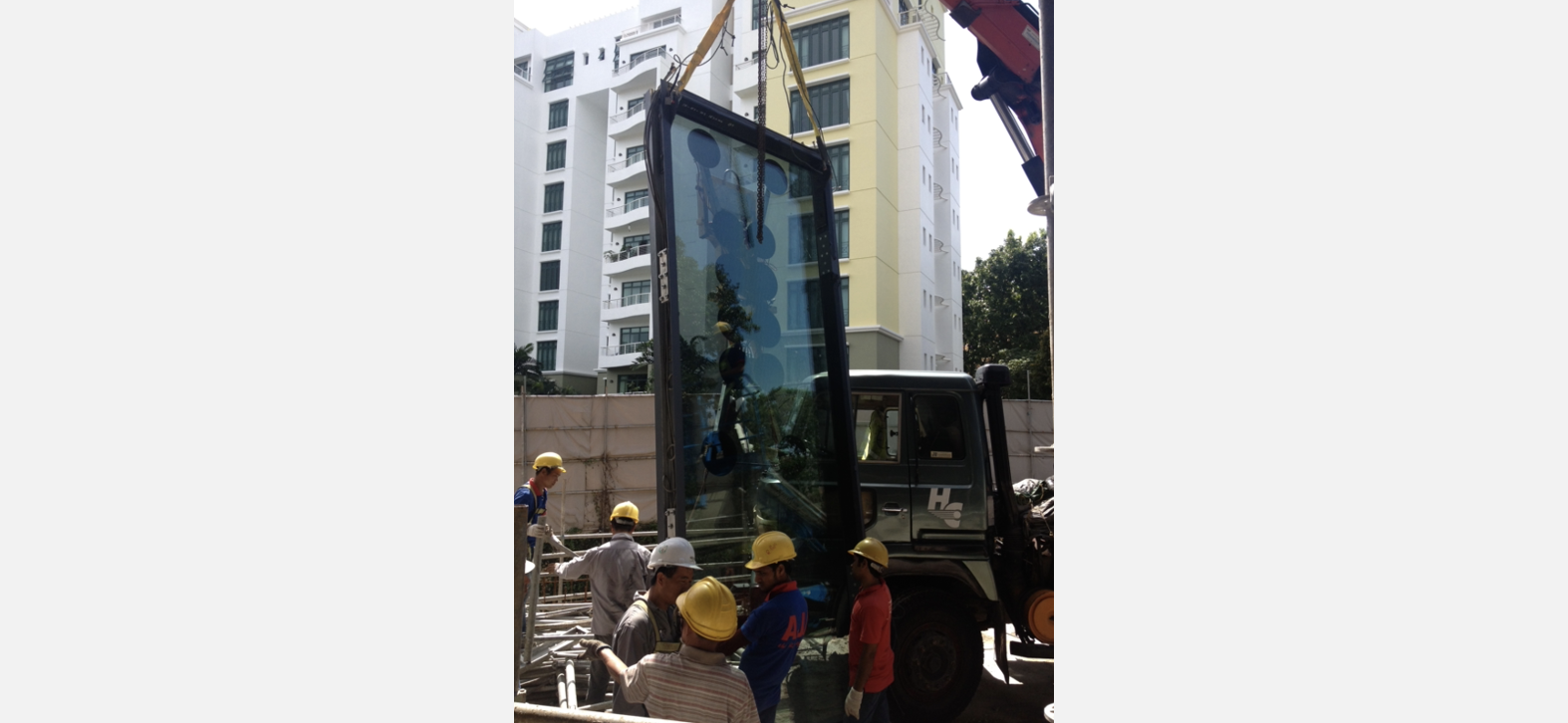 AJA Blast Curtain Wall Installation